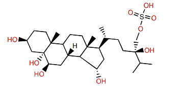 (24R)-24-Methyl-5a-cholestane-3b,5,6b,15a,24,28-hexol 28-sulfate